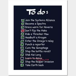 Commander Shepards To-Do List Posters and Art